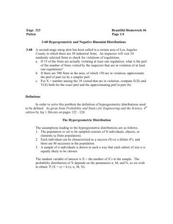 Engr. 323 Beautiful Homework #6 Patten Page 1/4 3-68 ...