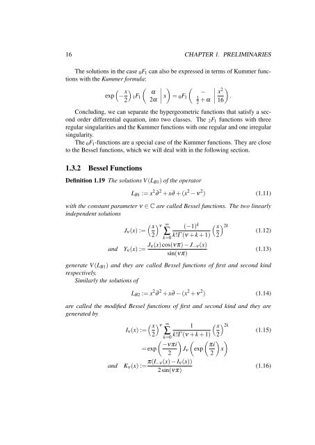 Solving Differential Equations in Terms of Bessel Functions