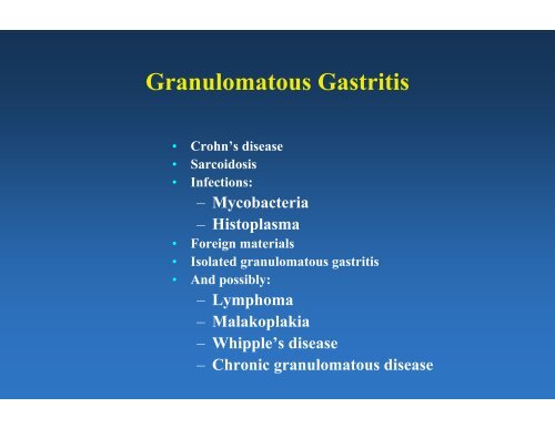 Overview of Gastric Pathology: Non-Neoplastic Diseases