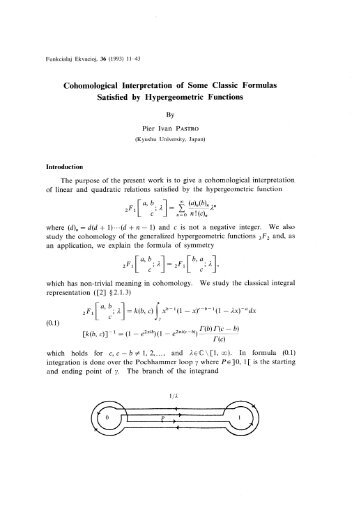 Satisfied by Hypergeometric Functions