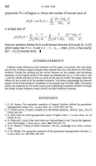 On the Zeros of Some Generalized Hypergeometric Functions