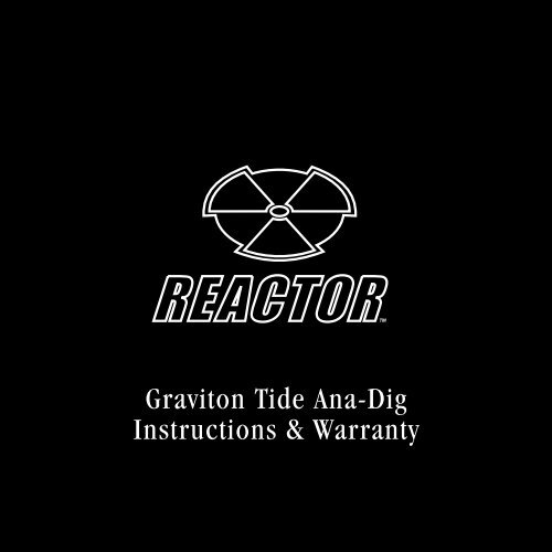 Graviton Tide Ana-Dig Instructions & Warranty - Reactor Watch