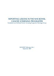 reporting lesions in the nhs bowel cancer screening programme