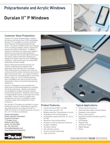 Duralan II™ P Windows - Parker