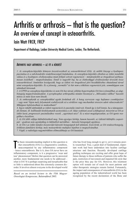 osteoarthritis arthrosis osteoarthrosis arthrosis kezelése ha fáj a térdízületeken