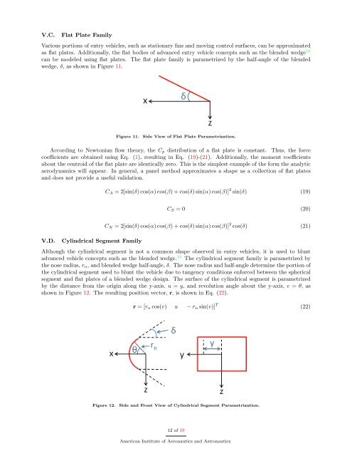 Analytic Hypersonic Aerodynamics for Conceptual Design of Entry ...