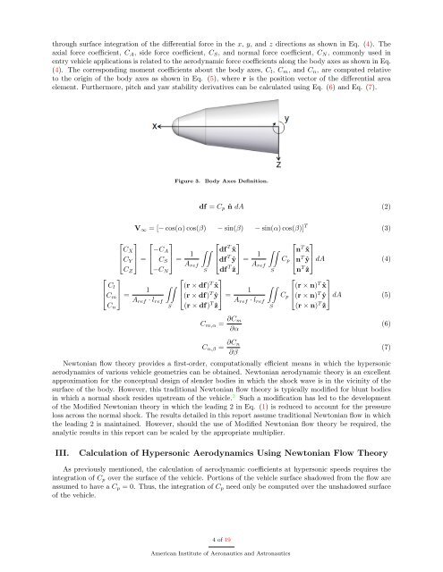 Analytic Hypersonic Aerodynamics for Conceptual Design of Entry ...