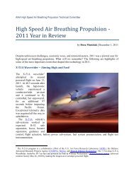 High Speed Air Breathing Propulsion - 2011 Year in ... - AIAA Info