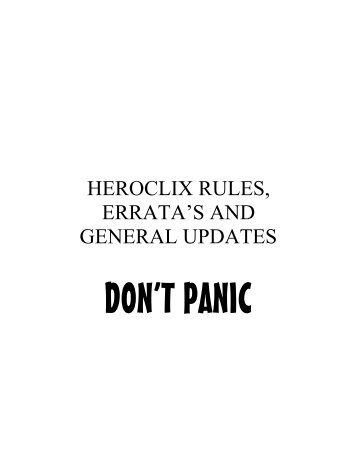HEROCLIX RULES And Errata S - HCRealms