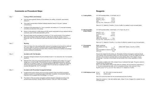 General ELISA Procedure - Dako