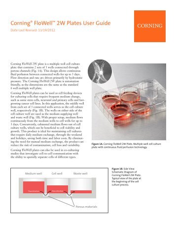 Corning® FloWell™ 2W Plates User Guide - Corning Incorporated