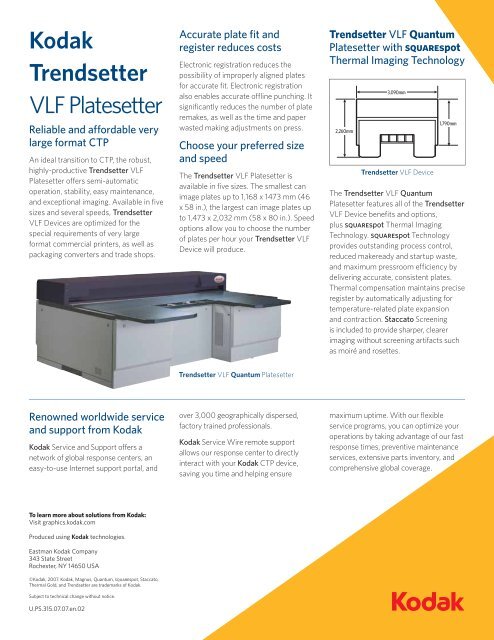 Kodak Trendsetter VLF Platesetter