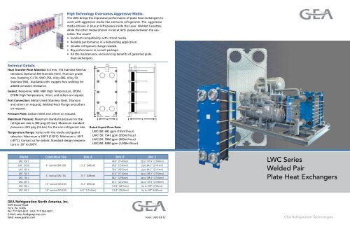 LWC Series Welded Pair Plate Heat Exchangers - GEA FES