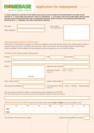 Application for employment - Homebase