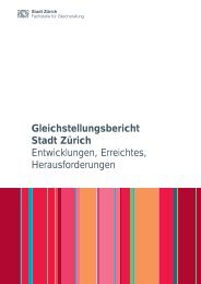 Gleichstellungsbericht Stadt Zürich (PDF, 176 Seiten, 844 KB
