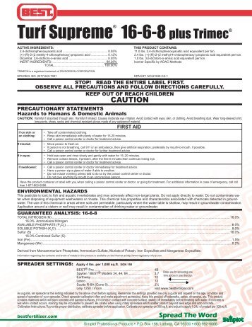 Turf Supreme® 16-6-8 plus Trimec®