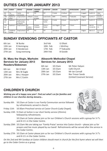 PARISH NEWS - Castor Church