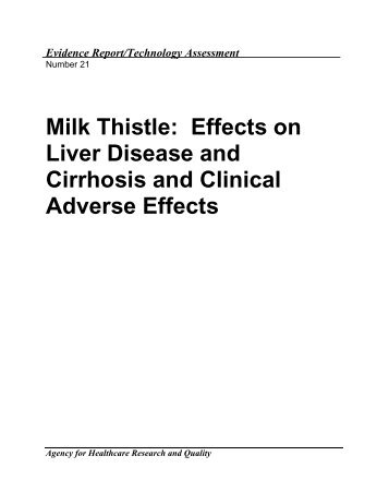 Milk Thistle: Effects on Liver Disease and Cirrhosis - Parents of Kids ...