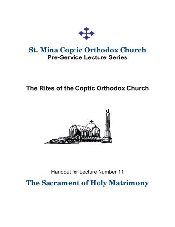 Sacrament - Holy Matrimony - Saint Mina Coptic Orthodox Church