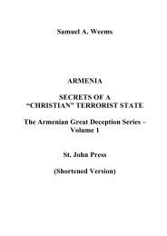 Samuel A. Weems ARMENIA SECRETS OF A “CHRISTIAN ... - BOOK