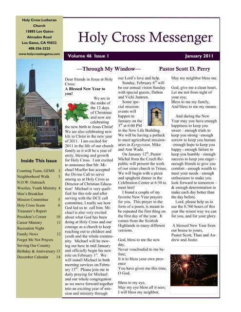 January 2011 Messenger - Holy Cross Lutheran Church