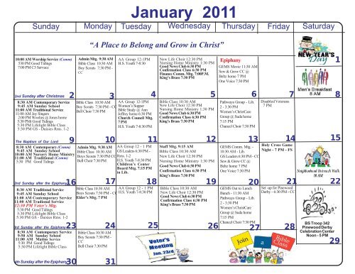 January 2011 Messenger - Holy Cross Lutheran Church