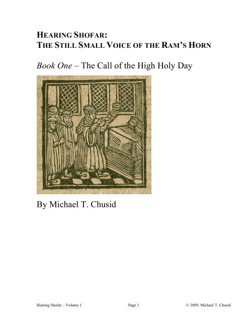 Book One – The Call of the High Holy Day By ... - What is Shofar?