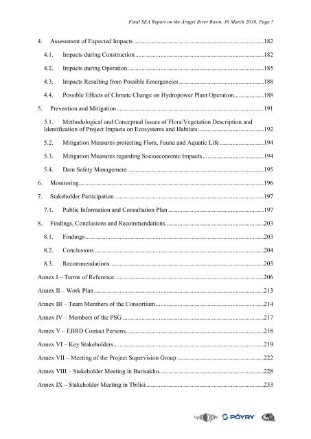 Strategic Environmental Assessment Small Hydropower Plants ...