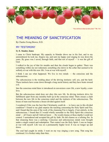 2. The Meaning of Sanctification - Enter His Rest