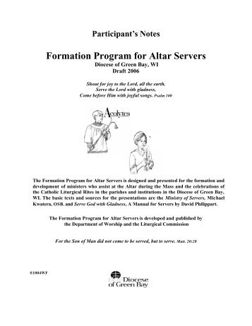 Formation Program for Altar Servers - Newcatholics.org