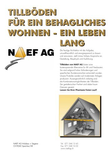 Tillböden und Decken - Naef AG