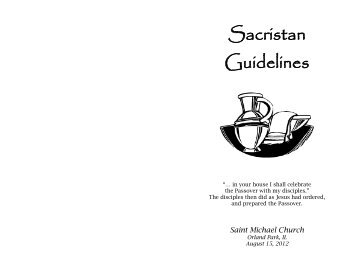 Sacristan Guidelines - Saint Michael Catholic Church