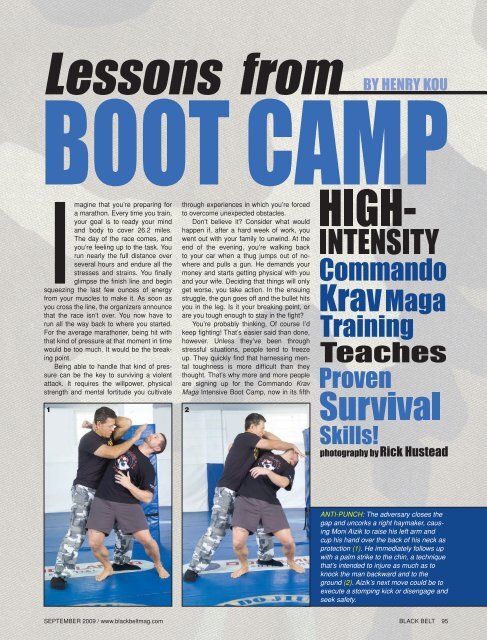 Latest Black Belt Article - Commando Krav Maga