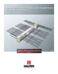 Halfen HIT - Insulated Balcony Connection - Reed Construction Data