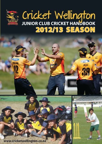 Junior Cricket Handbook - Wellington Cricket