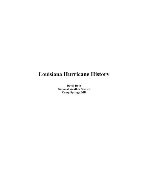 Louisiana Hurricane History - National Weather Service Southern ...