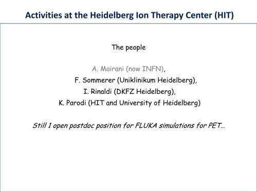 Mc For The Heidelberg Ion Therapy Center Hit Fluka