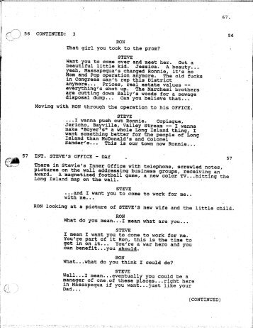 Born on the Fourth of July - Daily Script