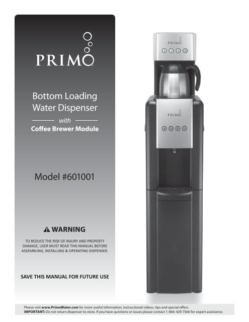 Bottom Loading Water Dispenser Model #601001 - Primo Water Store