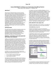 Using SAS/INSIGHT Software as an Introductory Data Mining Platform