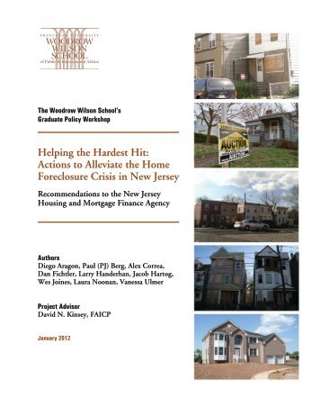 Helping the Hardest Hit: Actions to Alleviate the Home Foreclosure ...