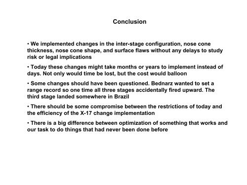 The X-17 Project – No Risk Management and Few Legal ... - AIAA Info