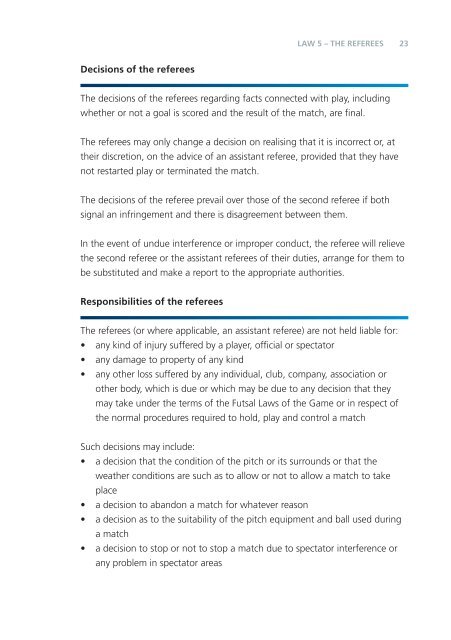 Futsal Laws of the Game - FIFA.com