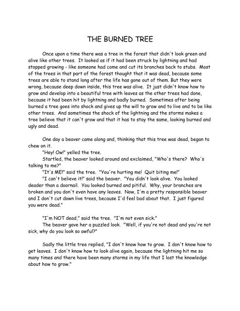 THE BURNED TREE - Nancy Davis PHD