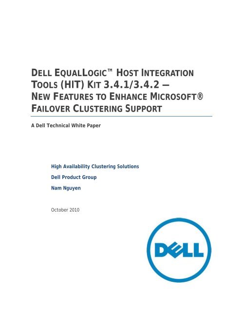 TOOLS (HIT) KIT 3.4.1/3.4.2 — - Dell