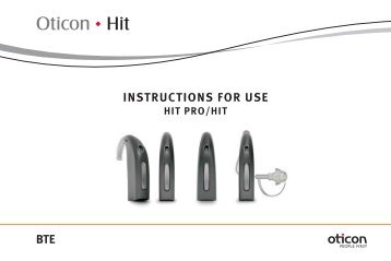 INSTRUCTIONS FOR USE BTE - Oticon