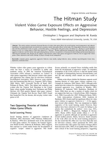 The Hitman Study - Texas A&M International University