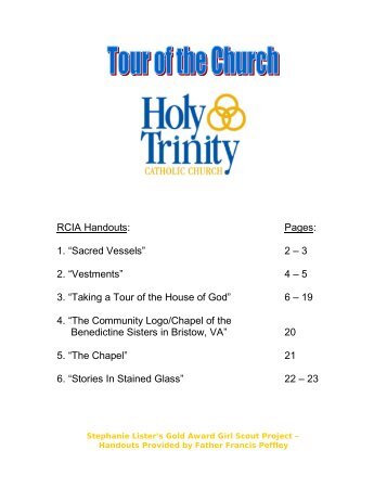 RCIA Handouts - Holy Trinity Catholic Church