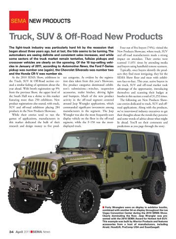 Truck, SUV & Off-Road New Products - SEMA