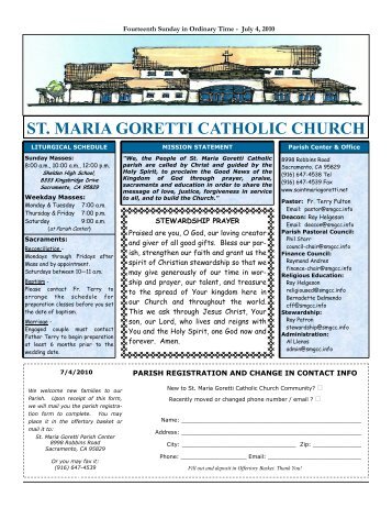 ST. MARIA GORETTI CATHOLIC CHURCH